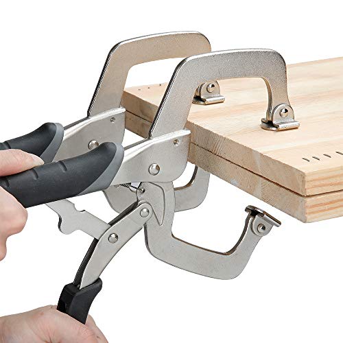 Amazon Basics 28 cm Clamps, 2-Pack, Black/Silver