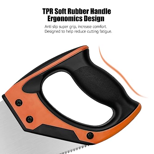 14-Inch Ergonomic Wood Hand Saw with Non-Slip Grip