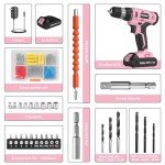Compact 20V Cordless Drill Set with LED Light