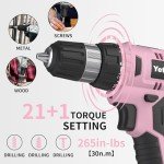 Compact 20V Cordless Drill Set with LED Light