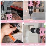Compact 20V Cordless Drill Set with LED Light