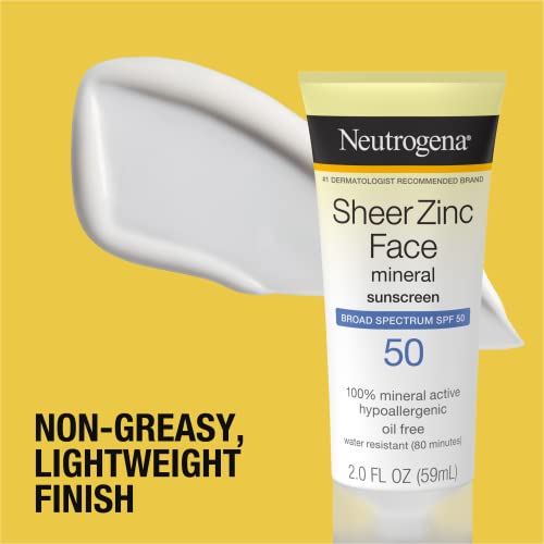 Zinc Oxide Mineral Face Sunscreen with SPF 50