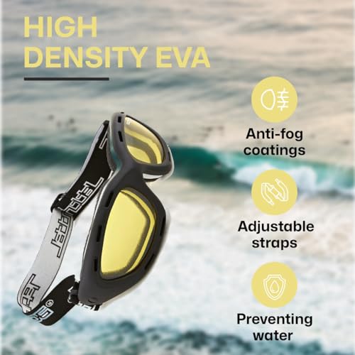 Black Frame Surf Sunglasses with Amber Lens