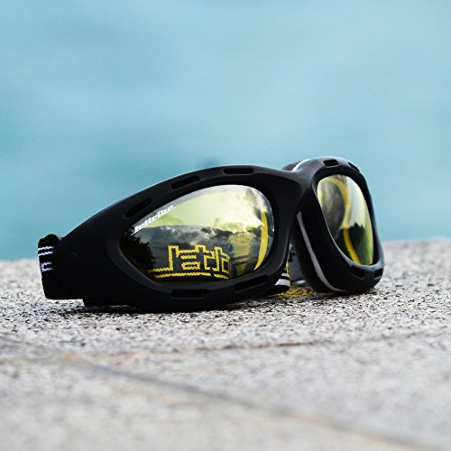 Black Frame Surf Sunglasses with Amber Lens
