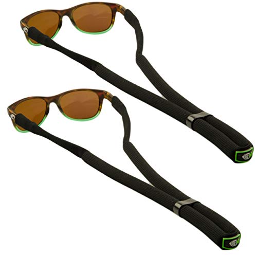 Floating Sunglass Strap | Neoprene Retainer | Black (2-Pack)