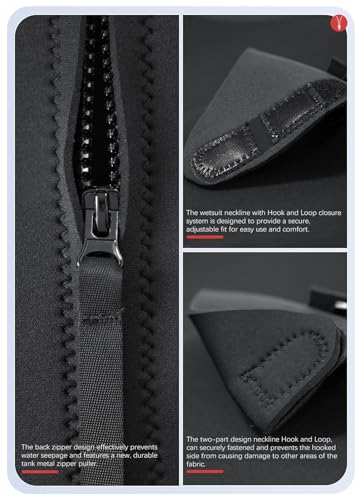 Hevto Men's 3mm Neoprene Wetsuit Fullsuit