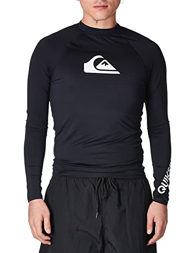 Quiksilver Men's Long-Sleeve Rashguard, Black, Large