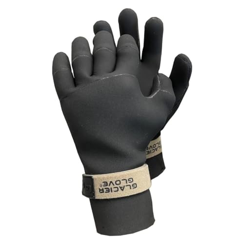 Black Waterproof Surfing Gloves - Large