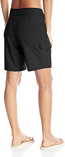 Women's UPF 50+ Black Board Shorts, Size 6