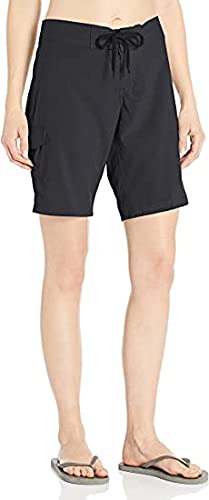 Women's UPF 50+ Black Board Shorts, Size 6