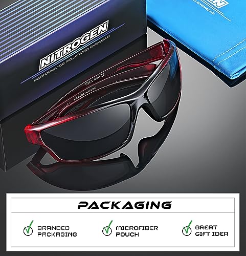 Nitrogen Wraparound Polarized Sport Sunglasses - UV400
