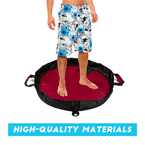 Red Waterproof Wetsuit Changing Mat