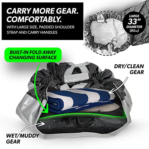 Green Coastal Wetsuit Changing Bag and Mat