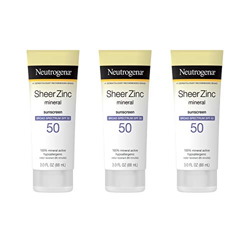 Sheer Mineral Sunscreen with SPF 50 (Pack of 3)
