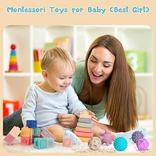 Montessori 3-in-1 Colorful Stacking Toys for Babies