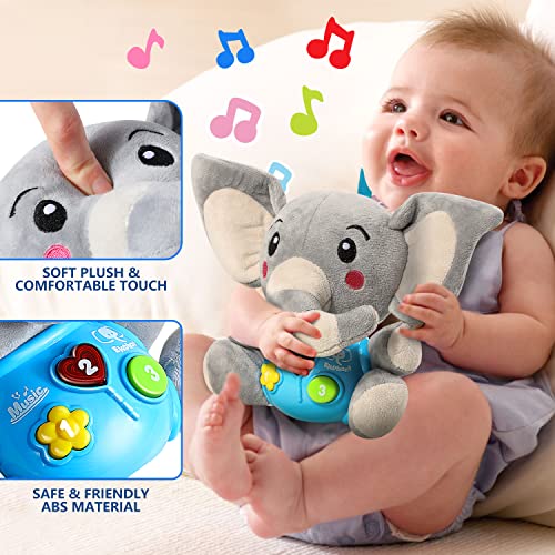 Musical Plush Elephant Toy for Infants 0-12 Months