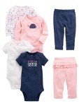 Carter's Baby Girls' 6-Piece Bodysuit Set