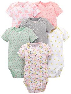 Carter's Baby Girls' 6-Pack Short-Sleeve Bodysuits