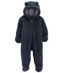 Carter's Hooded Plush Overall with Ears
