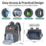 HOBEST Multifunctional Diaper Bag Backpack with USB Port