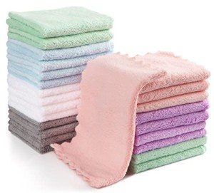 Orighty Soft Microfiber Baby Washcloths 24-Pack