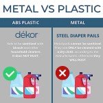 Dekor Classic Hands-Free Diaper Pail - White