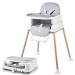 Convertible 3-in-1 Baby High Chair - Compact Red Gray