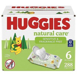 Huggies Natural Care Unscented Baby Wipes, 288 Count