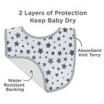 Water Resistant Bib Set for Boys - 10 Pack