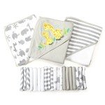 Spasilk Grey Bath Towels & Washcloths Set