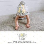 Spasilk Grey Bath Towels & Washcloths Set