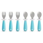 Colorful 6-Piece Toddler Forks and Spoons Set