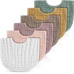 6-Pack Stylish Muslin Bibs & Burping Cloths