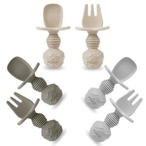 PandaEar Silicone Baby Feeding Utensils Set