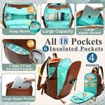 Leather Diaper Bag Backpack with Insulated Pockets