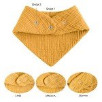 Konssy 10 Pack Muslin Baby Bibs - Unisex