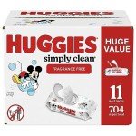 Huggies Simply Clean Unscented Baby Wipes 704 Count
