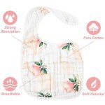 6-Pack Muslin Cotton Baby Bibs - Adjustable & Absorbent