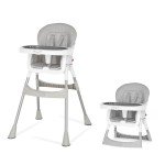 Dream On Me Portable 2-in-1 High Chair, Gray