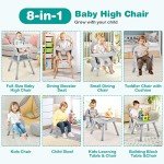 8-in-1 Convertible Baby High Chair and Booster