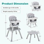 8-in-1 Convertible Baby High Chair and Booster