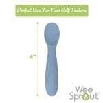 WeeSprout Silicone Baby Spoons - 3 Pack