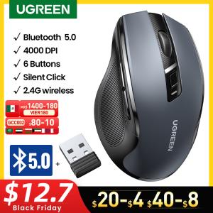 UGREEN Bluetooth Ergonomic Wireless Mouse 4000DPI