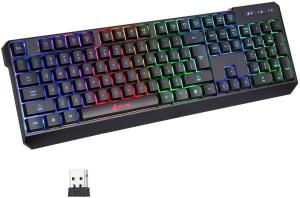 KLIM Chroma Wireless RGB Gaming Keyboard for All Devices