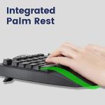 Perixx PERIBOARD 512 Ergonomic USB Keyboard, Black