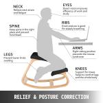 Ergonomic Kneeling Chair with Cushion and Rocking Base