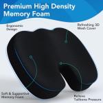 Memory Foam Seat Cushion and Lumbar Support Pillow