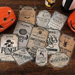 Halloween Wine Bottle Labels - 36 Waterproof Stickers