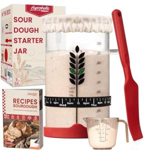 Sourdough Starter Kit with Recipe Book and Tools