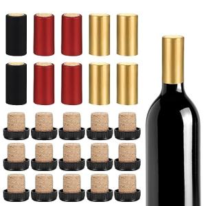 60pcs Wine Bottle Sealer & Cork Stoppers Set